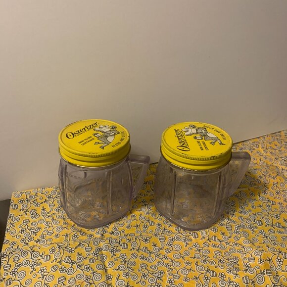 FOOD STORAGE - 2 Vintage Osterizer MINI BLEND jar plastic containers w/ handles - Picture 3 of 14